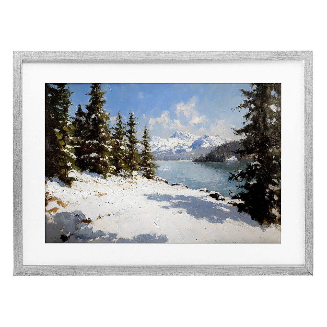 Stupell Industries Way Up North Landscape Framed Print Under Glass, design by Petal Prints Design